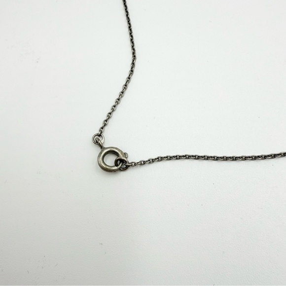 Natural Gemstone Serpentine Silver Tone Beaded Necklace - Picture 5 of 6